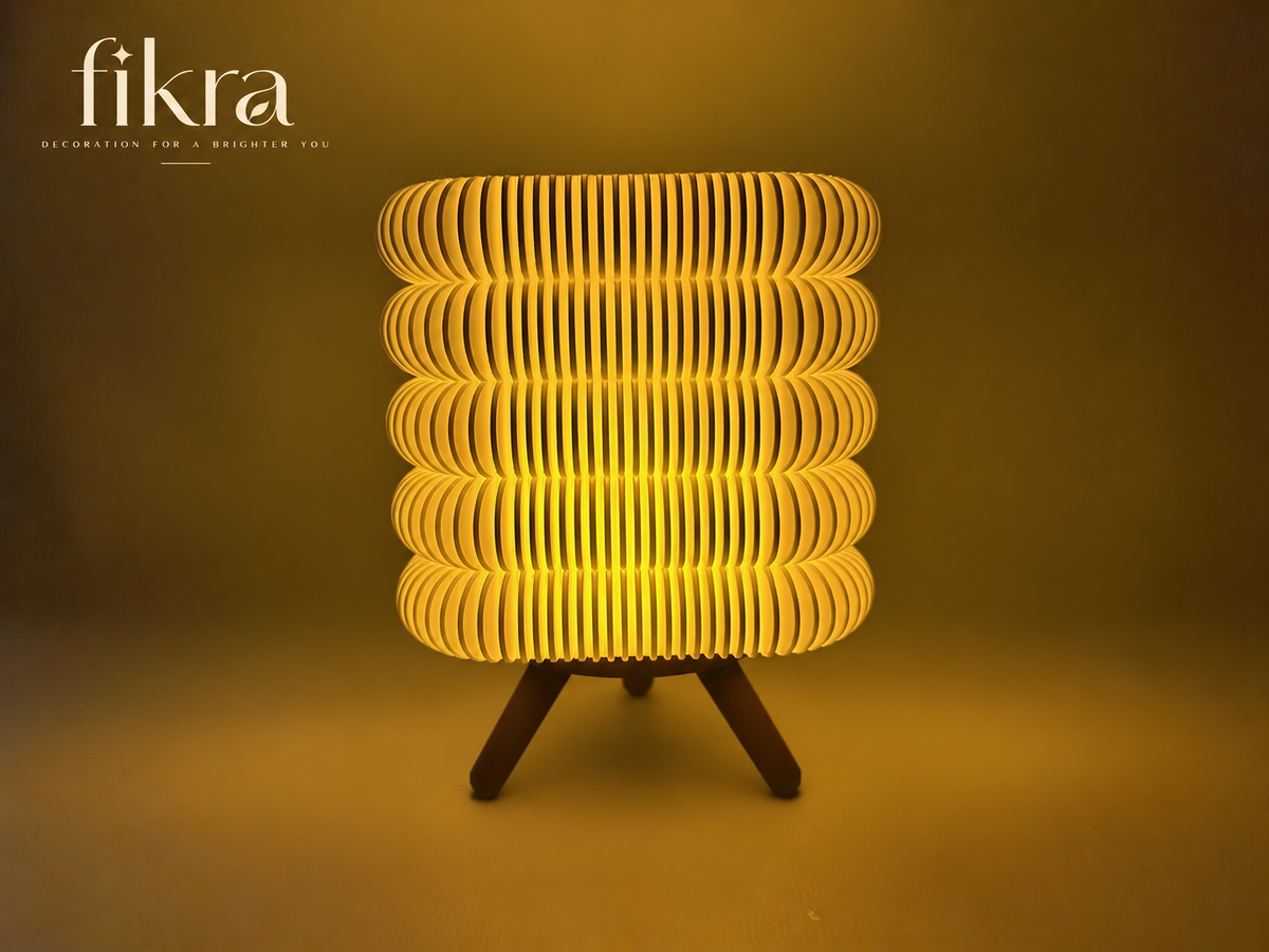 Square Ribbed Table Tealight Lamp