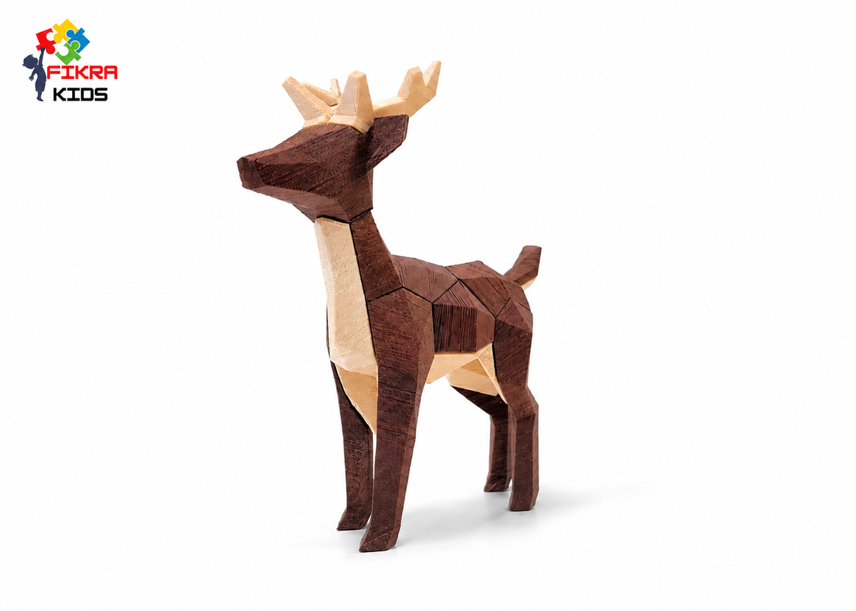 Deer puzzle 3D-magnet