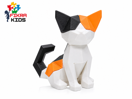Mini Cat magnet puzzle- orange
